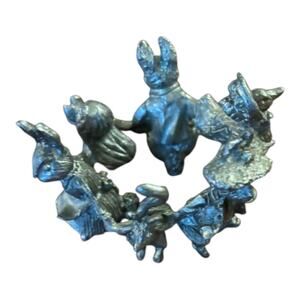 Franklin Mint Beatrix Potter 100th Anniversary Porcelain Egg Pewter Base